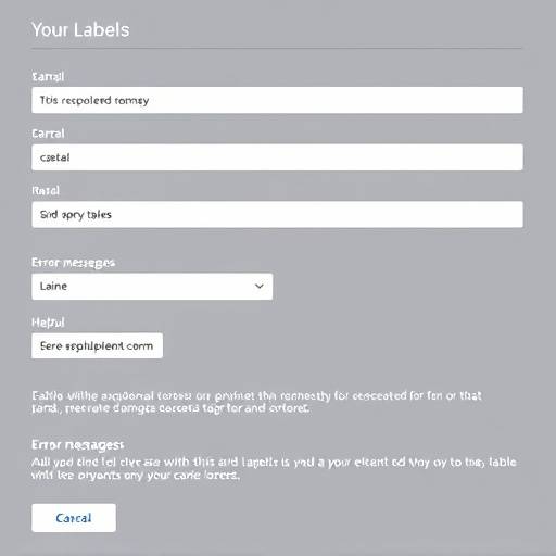 Example of an accessible online form with clear labels and error messages.
